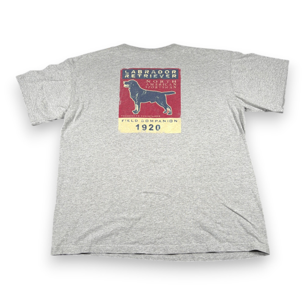Vintage Labrador Retriever Shirt Adult 2XL XXL Gray Dog American Sportsman 90s